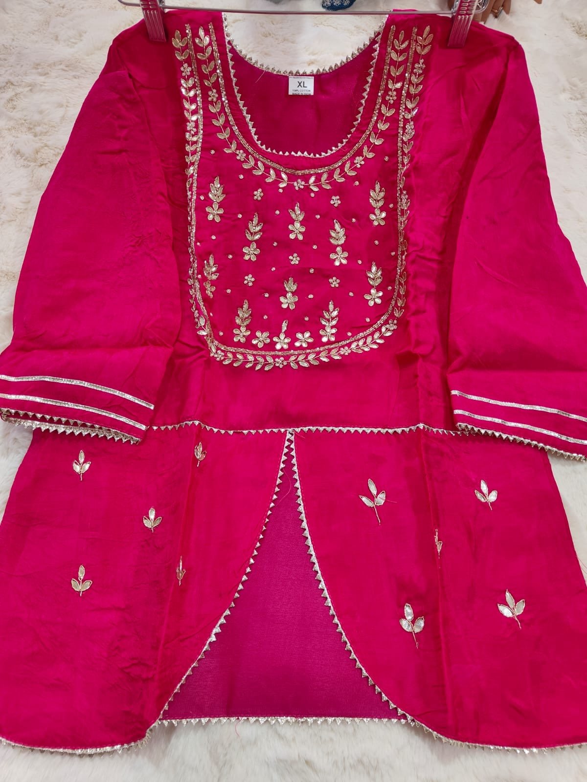 Pure upada silk handwork paplums