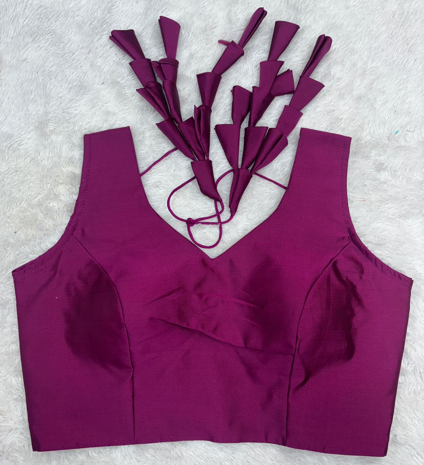 Taffeta silk plain Latkan blouse