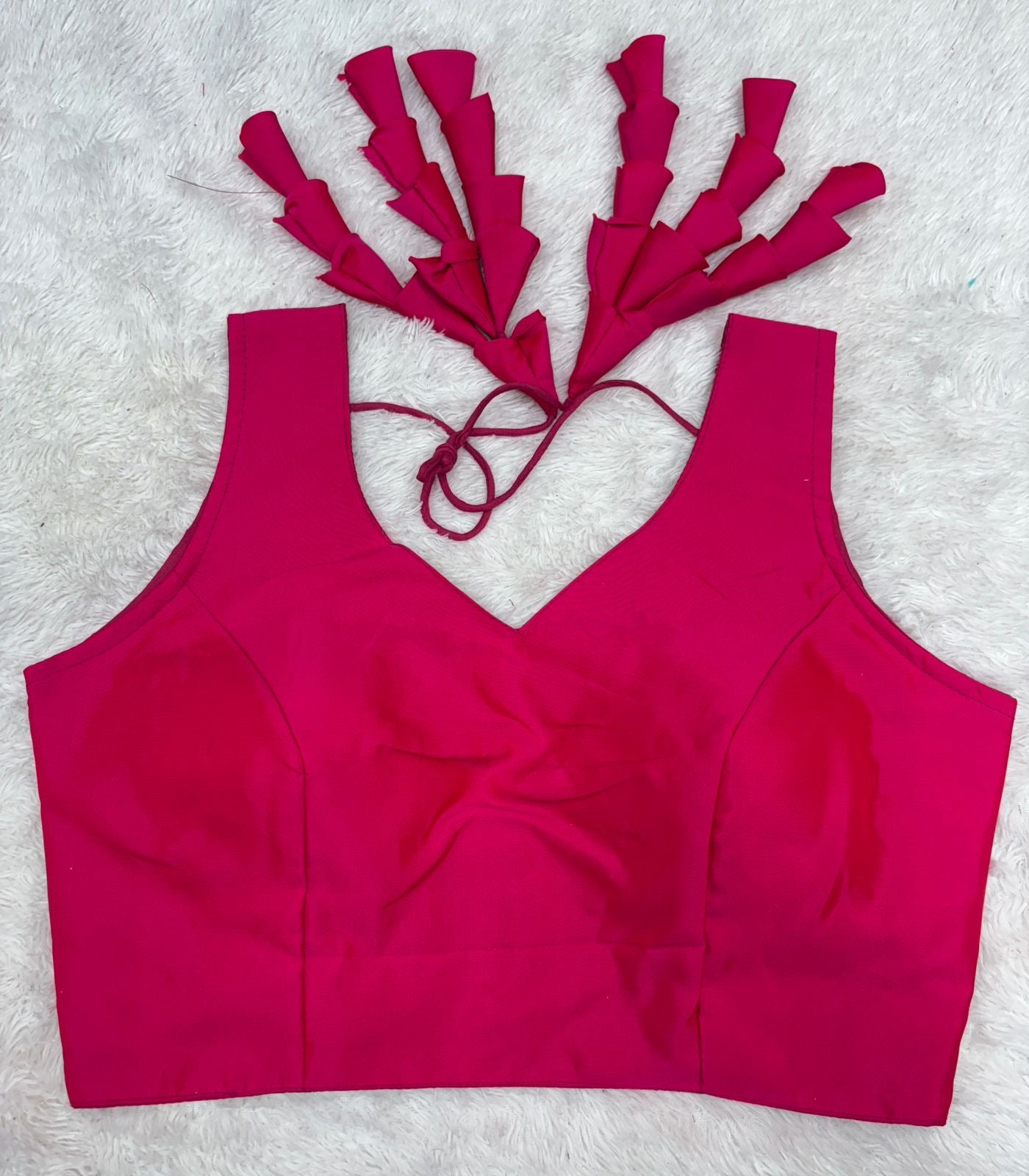 Taffeta silk plain Latkan blouse