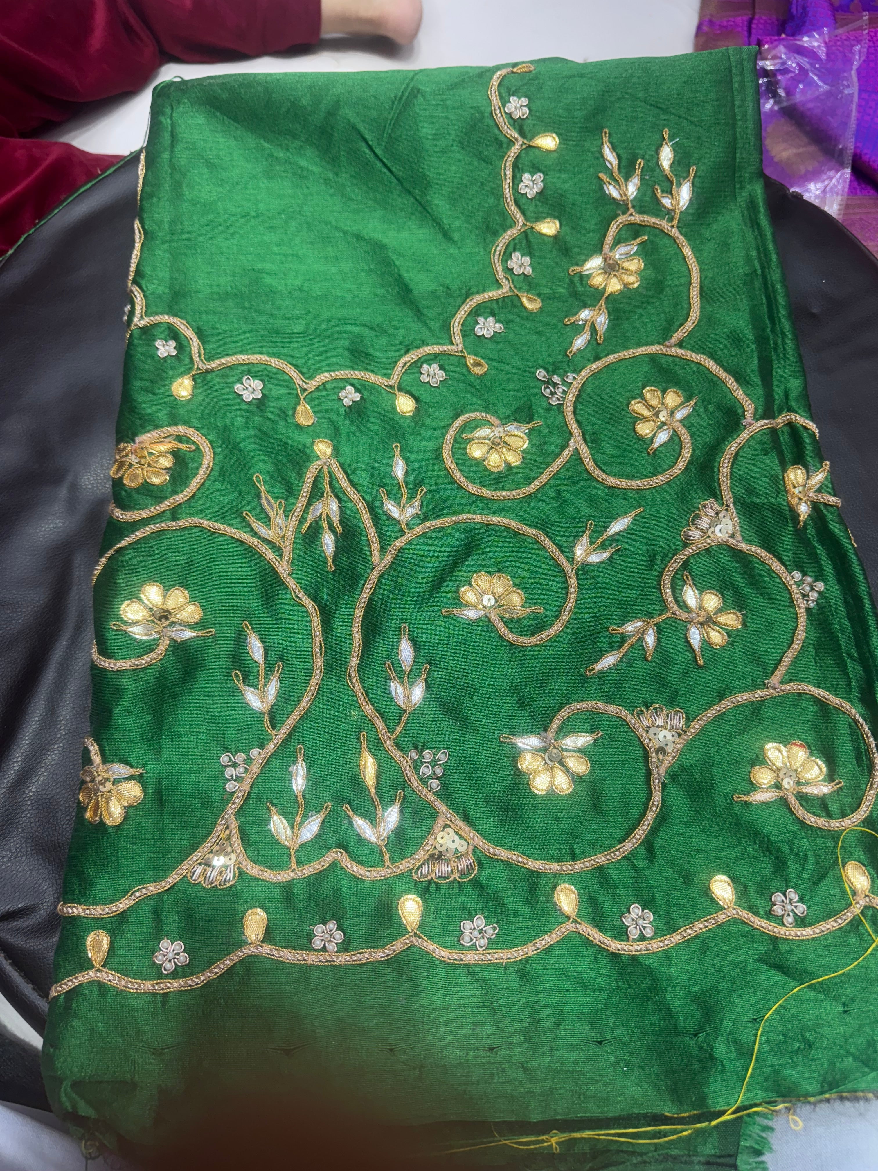 Jaal design Gotapatti blouse fabric