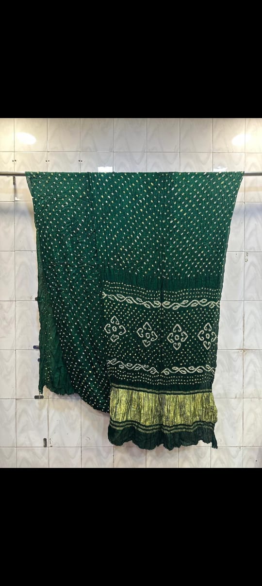 Gajji silk dani bandhej saree