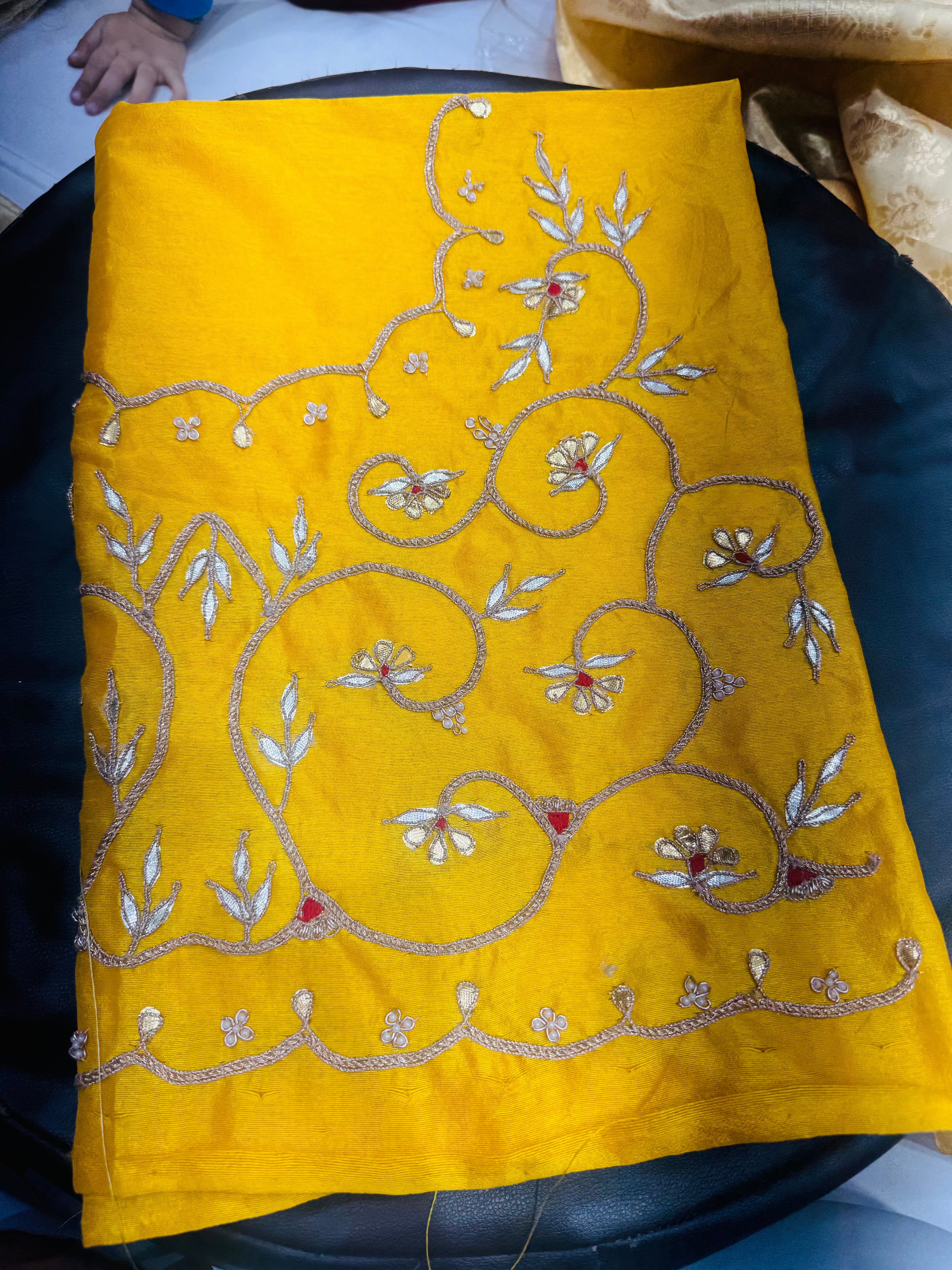 Jaal design Gotapatti blouse fabric