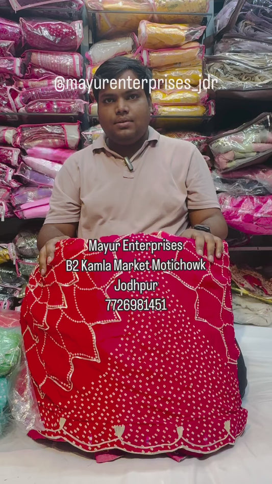 KHADI BHANDHEJ LEHNGA
